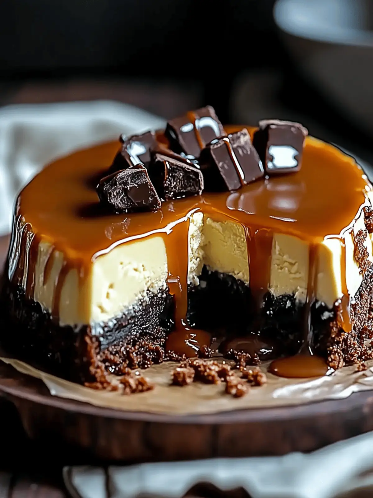 Caramel Brownie Cheesecake