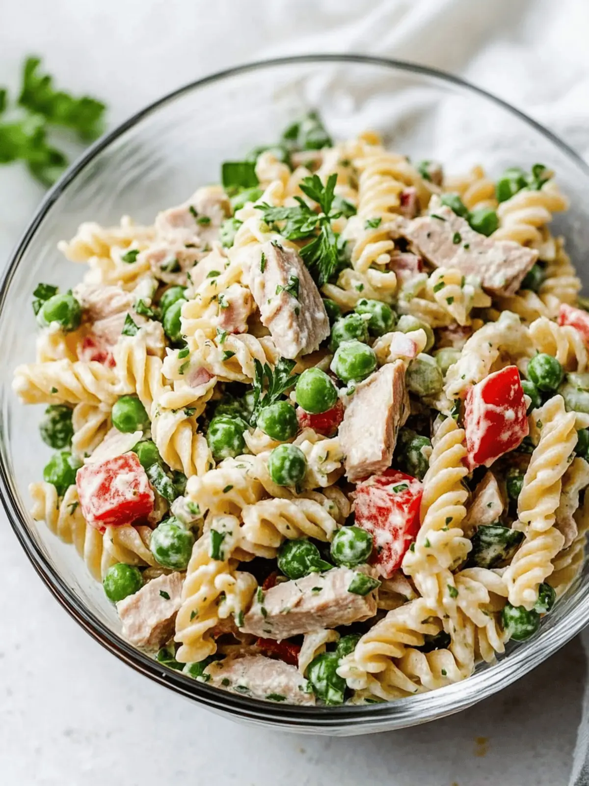 Tuna Pasta Salad with Peas