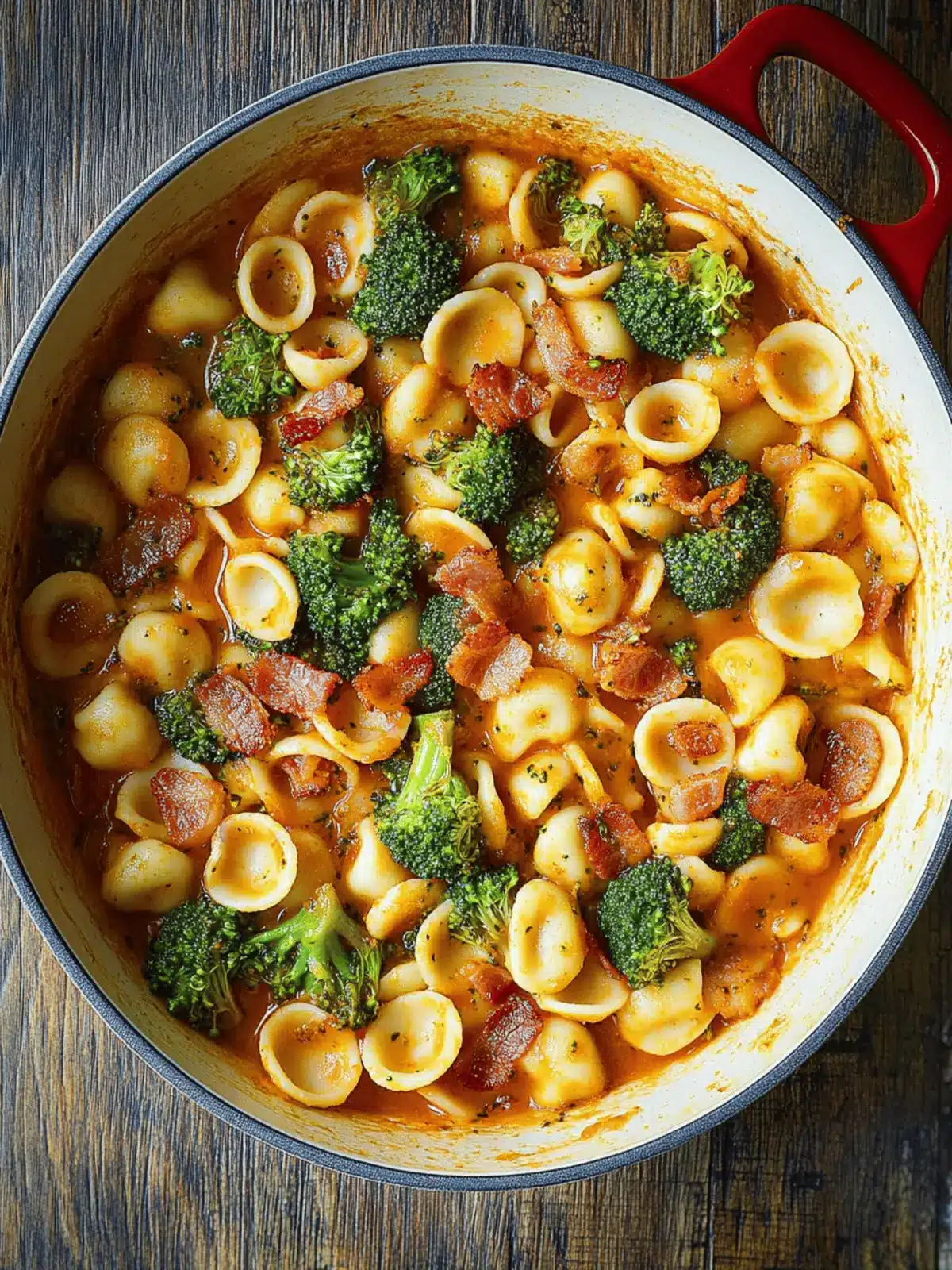 Spicy Bacon Broccoli Orecchiette