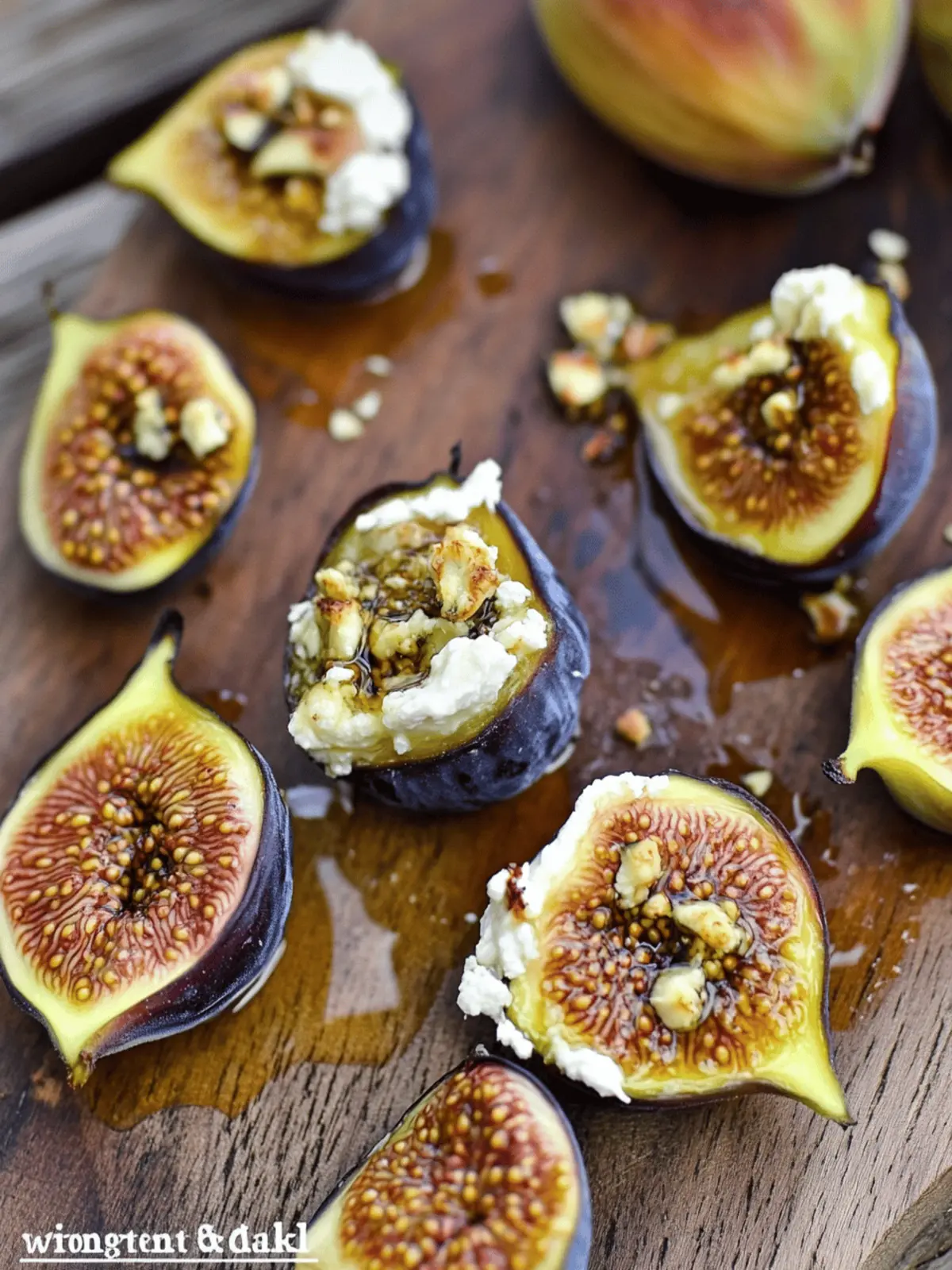 Roasted Figs with Goat Cheese and Honey