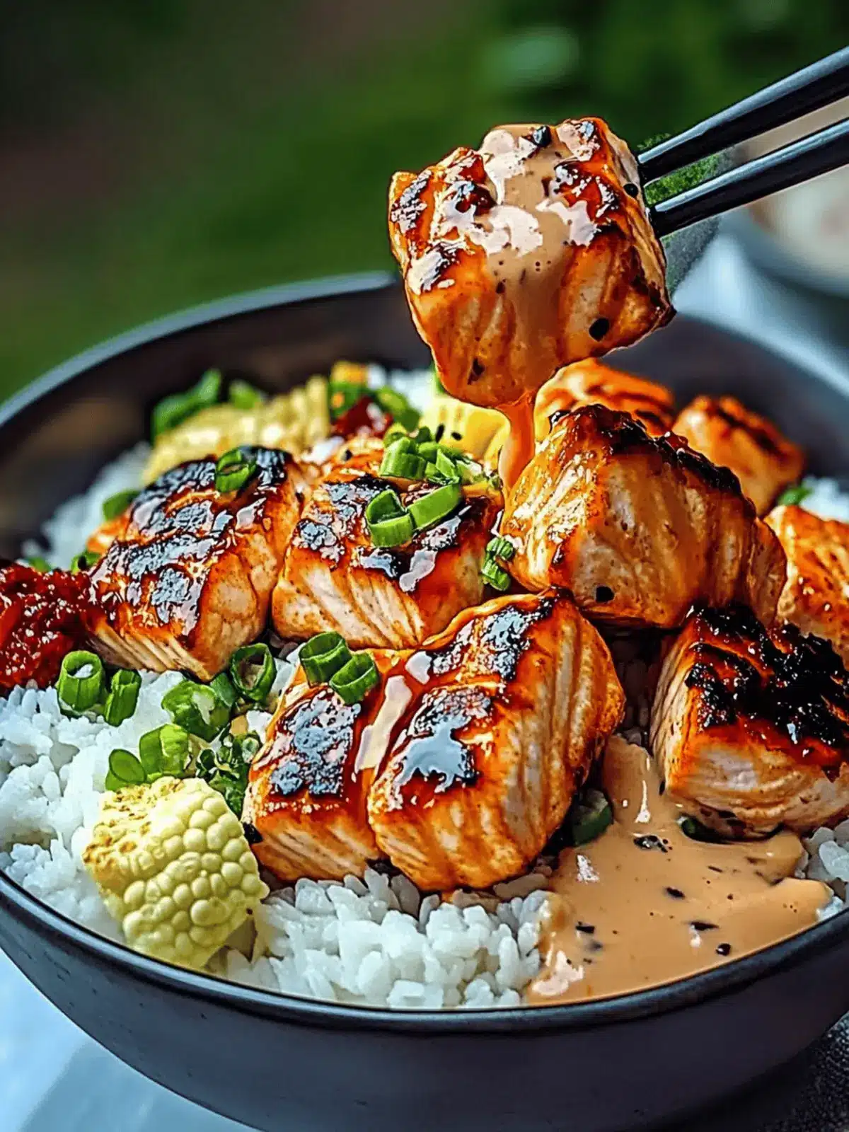 Sriracha Honey Salmon Bowls