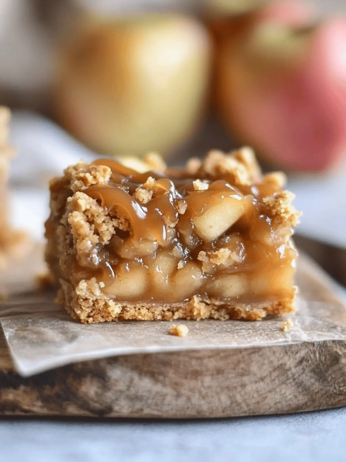 Salted Caramel Apple Crisp Bars