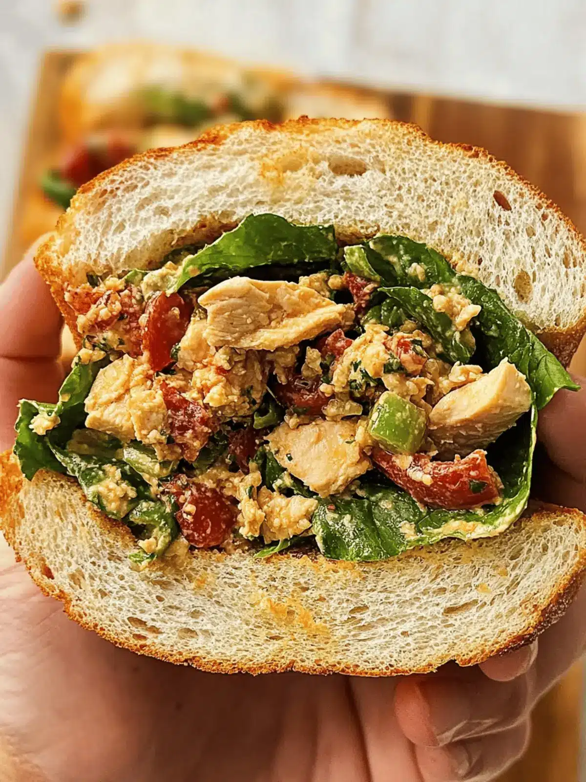 Marry Me Chicken Chopped Salad Sandwich
