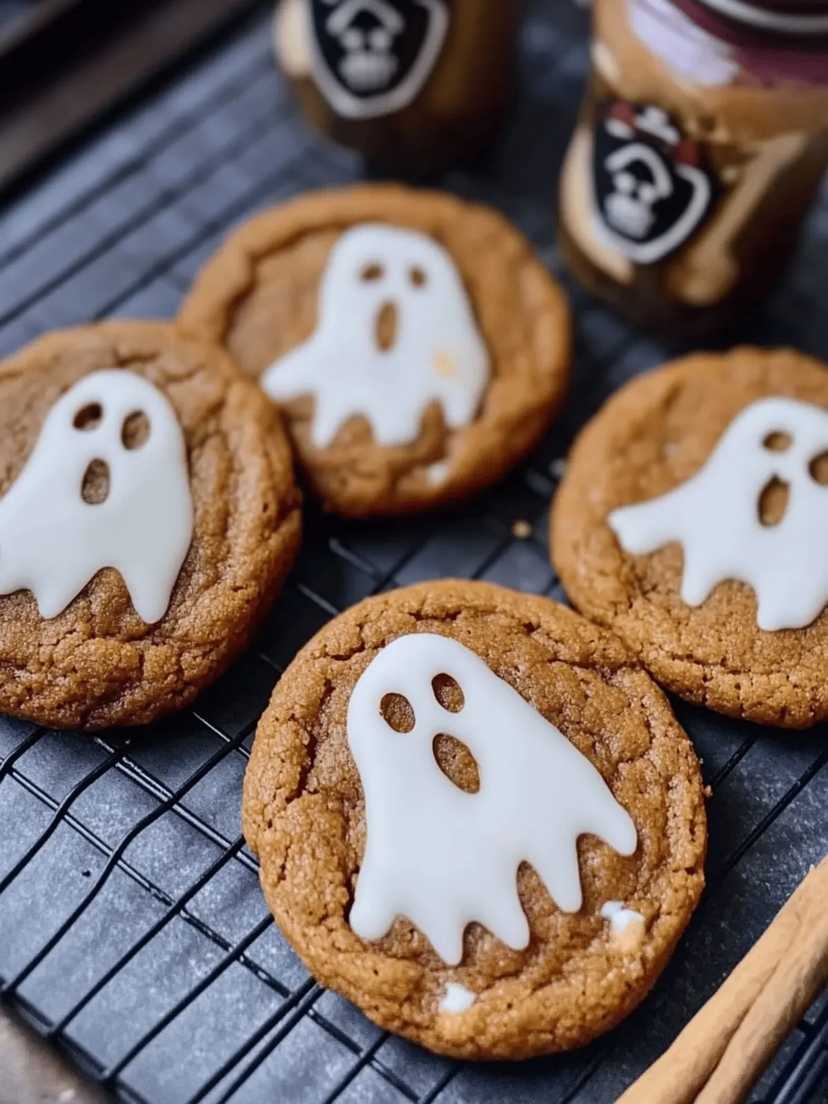 Spooky Ghost Brown Butter Pumpkin Cookies