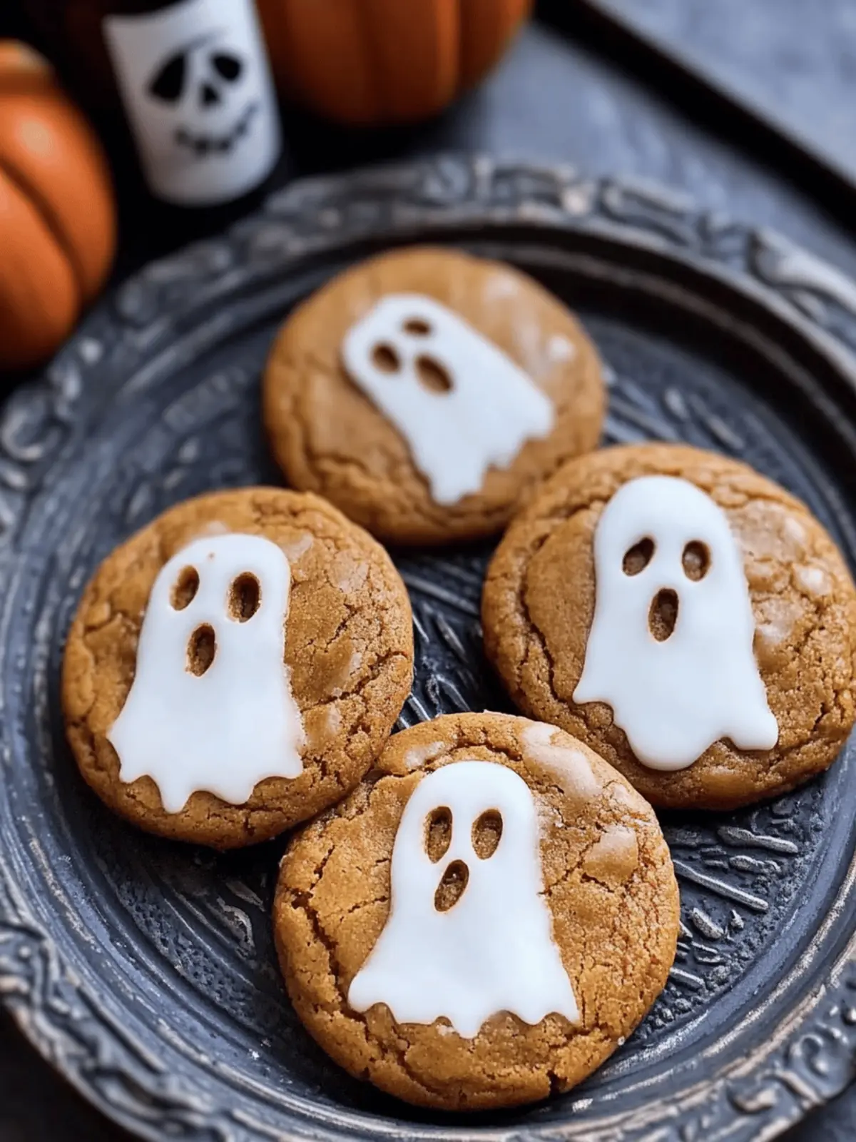 Spooky Ghost Brown Butter Pumpkin Cookies