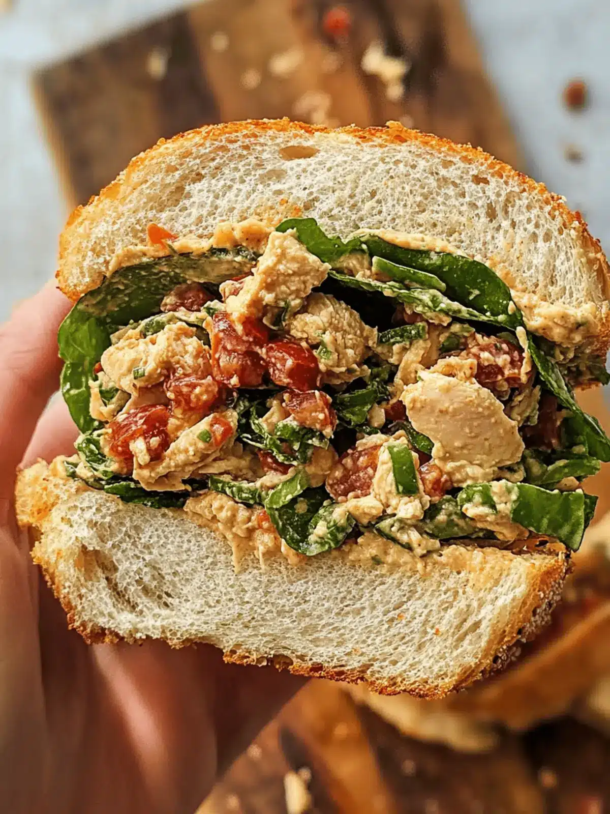 Marry Me Chicken Chopped Salad Sandwich