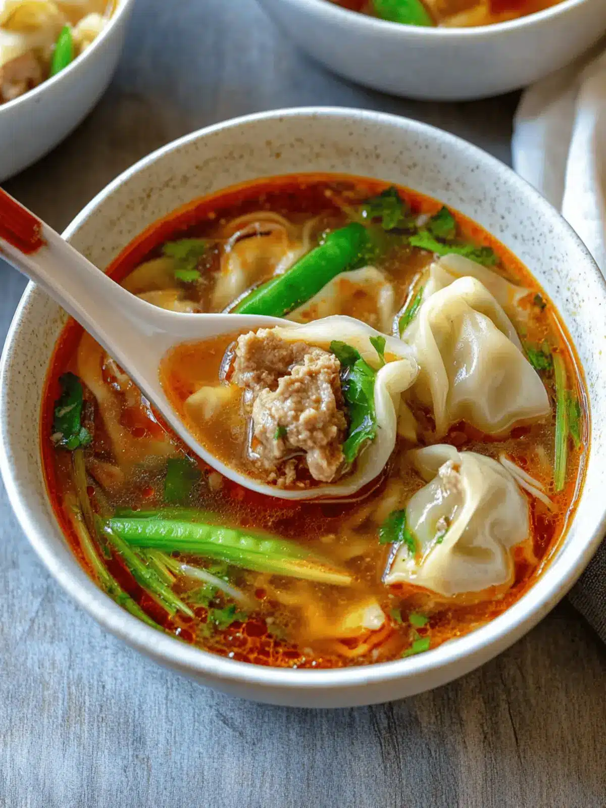 Deconstructed Wonton Soup