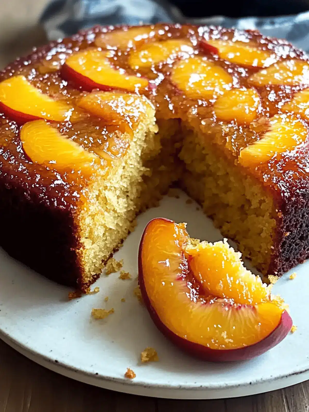 Brown Sugar Peach Cake