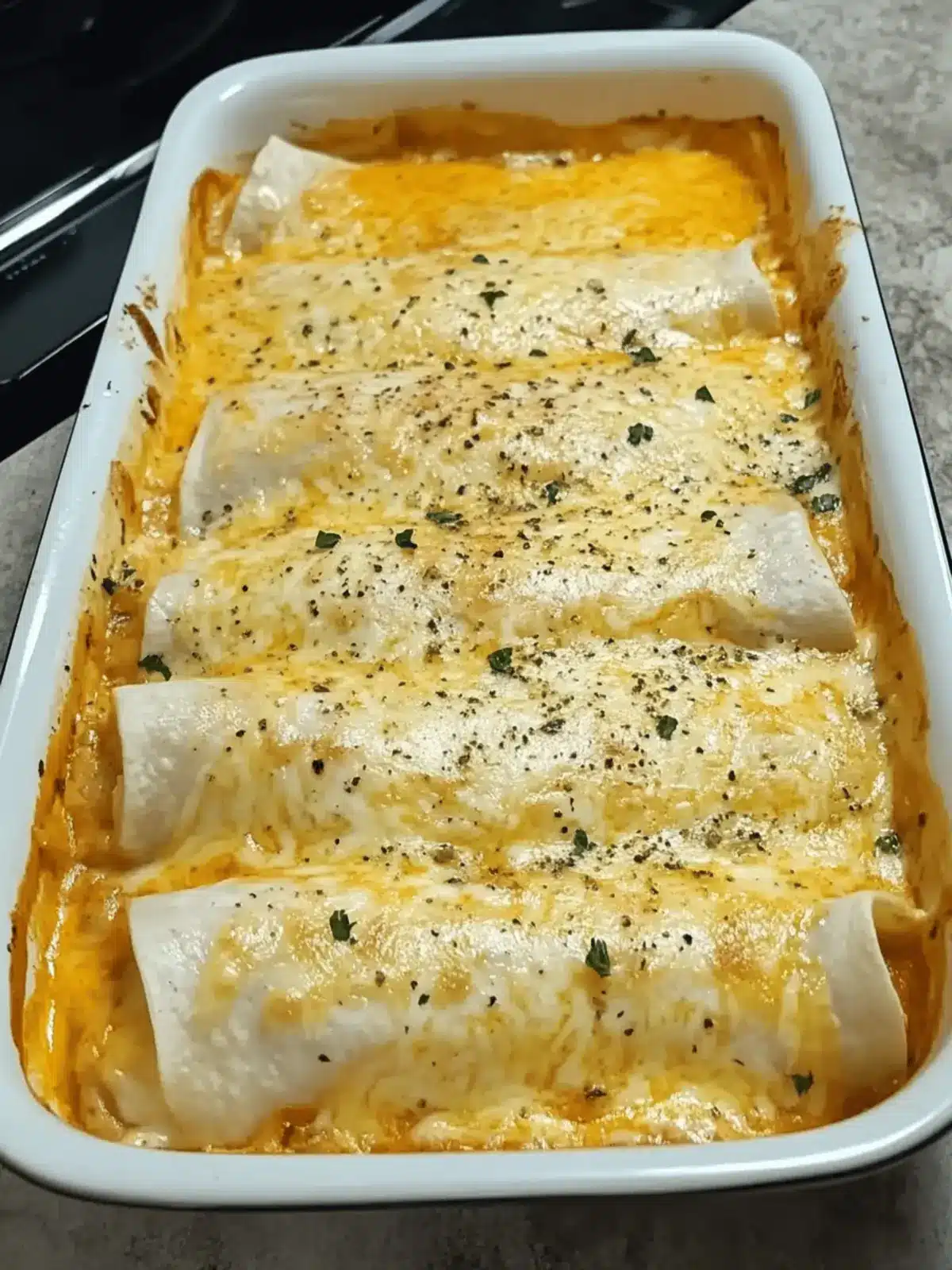 WHITE CHICKEN ENCHILADAS