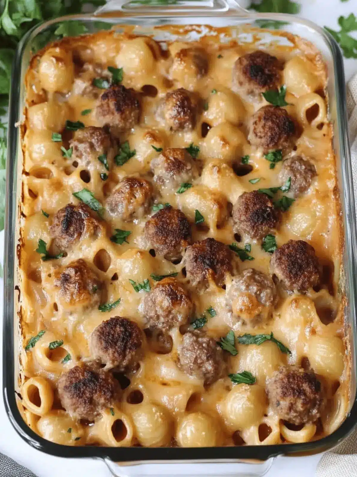 Swedish Meatball Pasta Bake