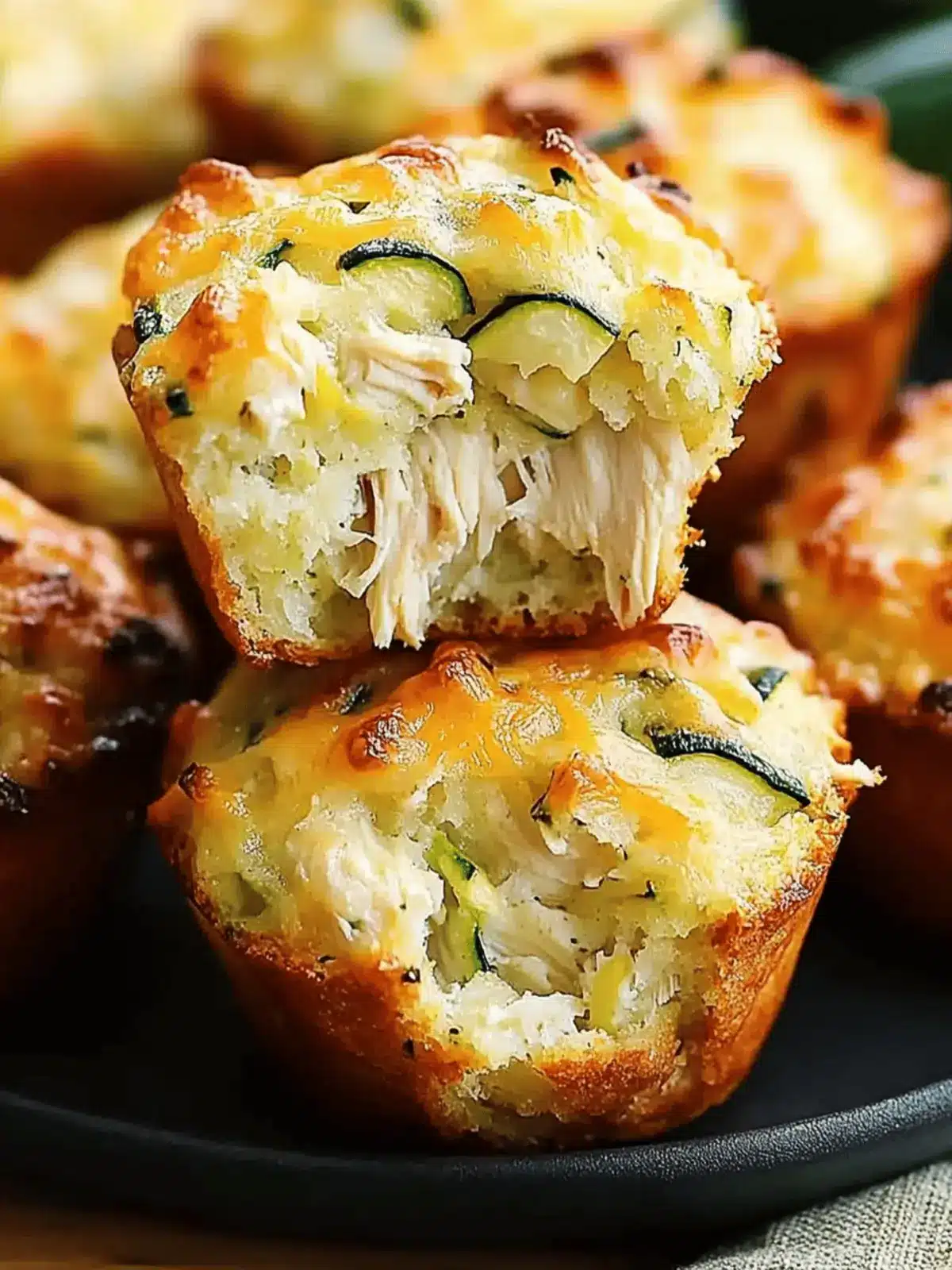Chicken, Cheese, and Zucchini Muffins