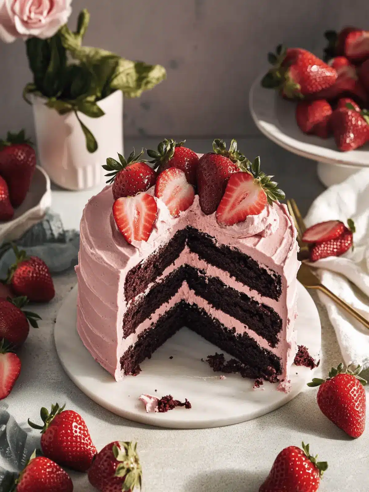 Strawberry Chocolate Cake