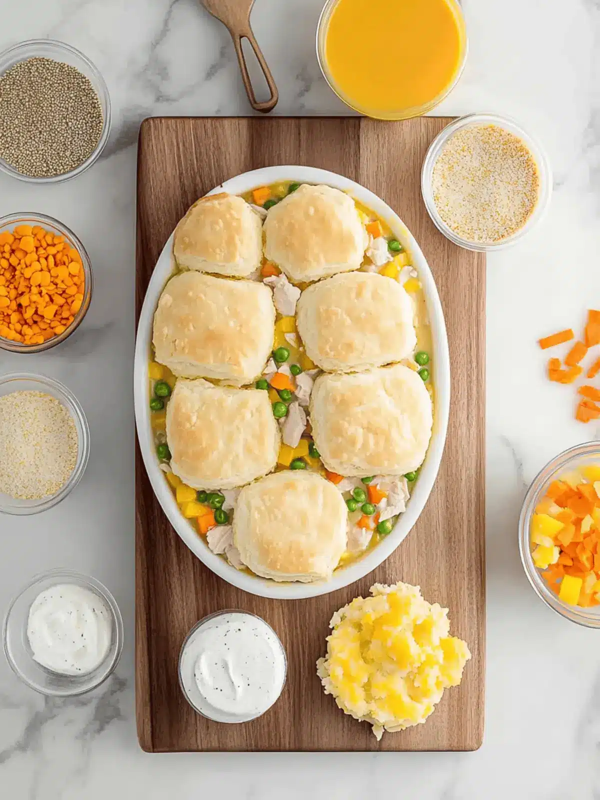 Chicken Pot Pie with Biscuits