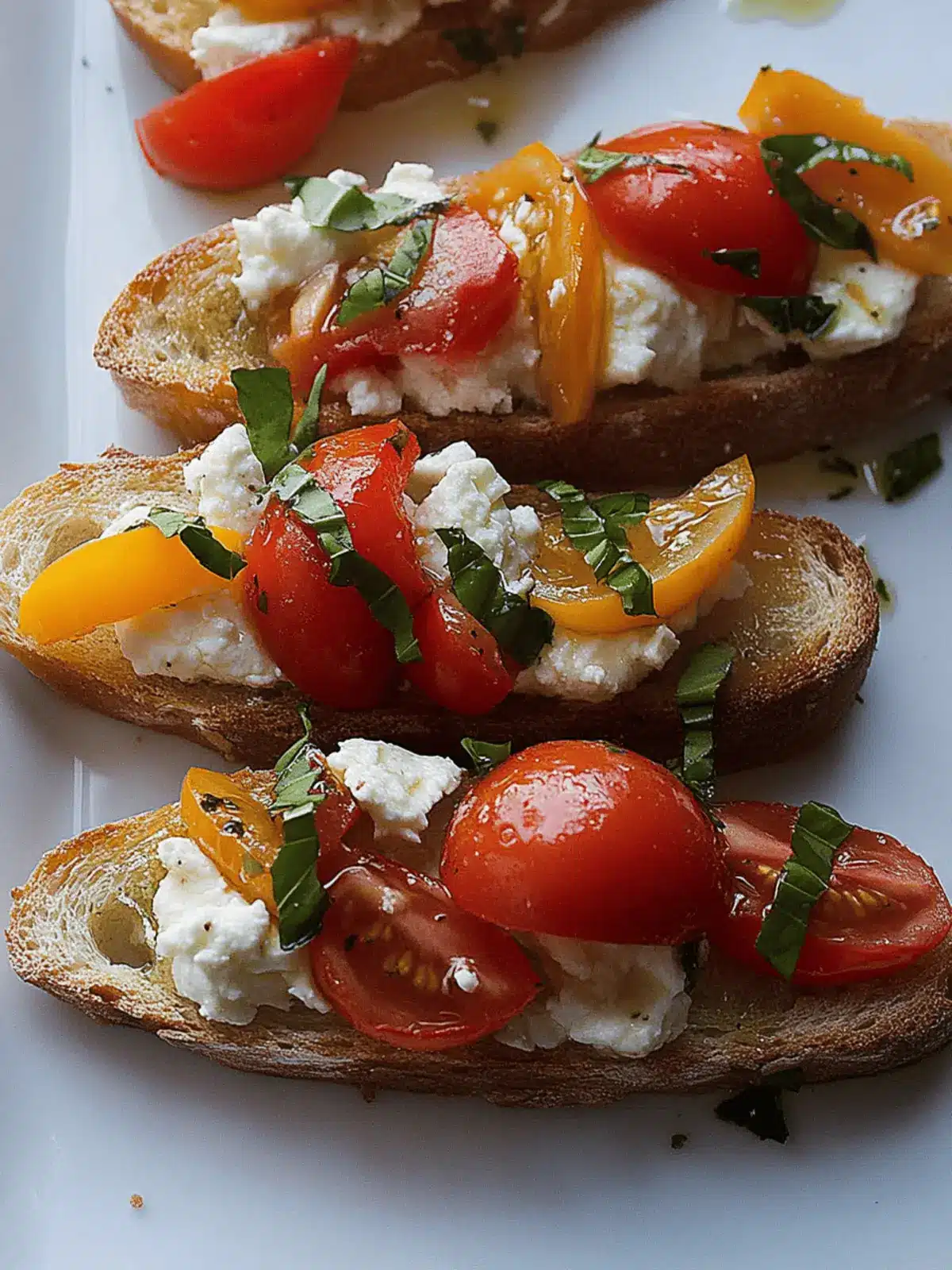 Tomato Crostini with Whipped Feta