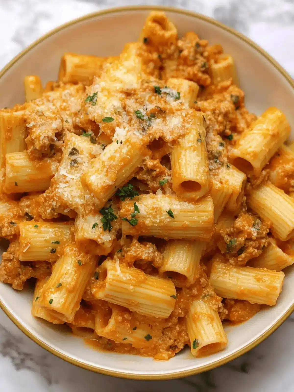 Creamy Rigatoni with Boursin Cheese