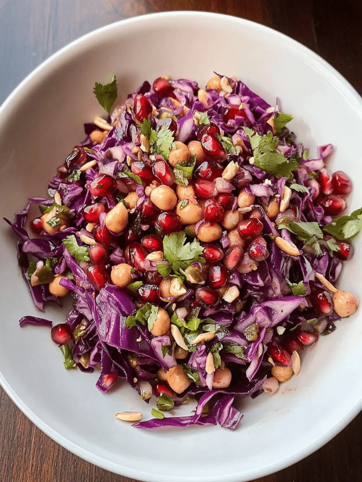 Colorful Red Cabbage Pomegranate Salad for a Healthy Boost 3 Red Cabbage Pomegranate Salad
