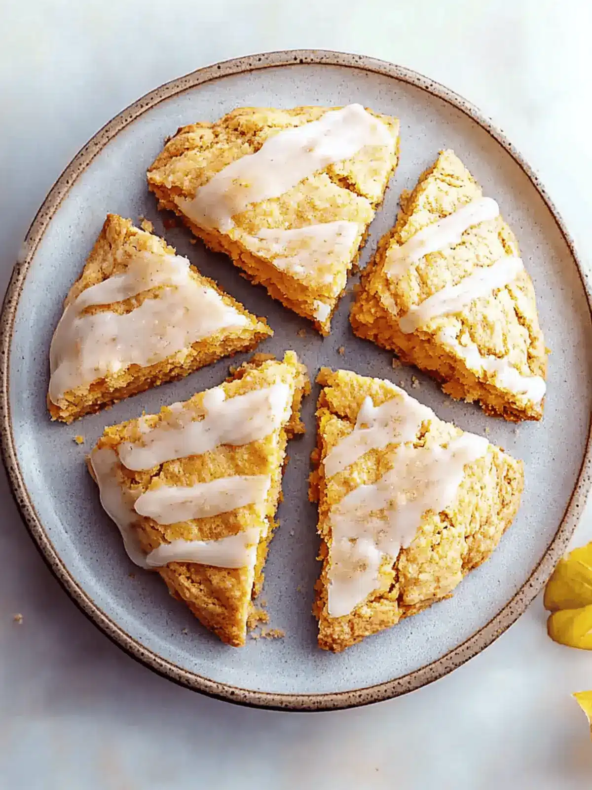 Maple Glazed Pumpkin Scones