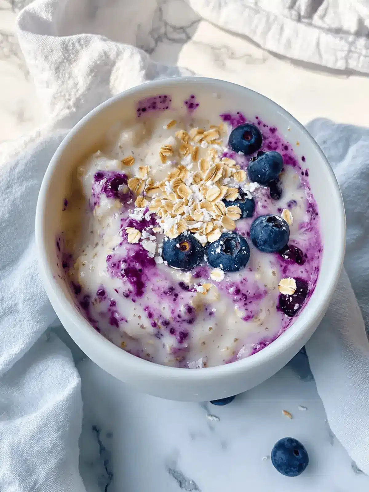 Blueberry White Chocolate Overnight Oats