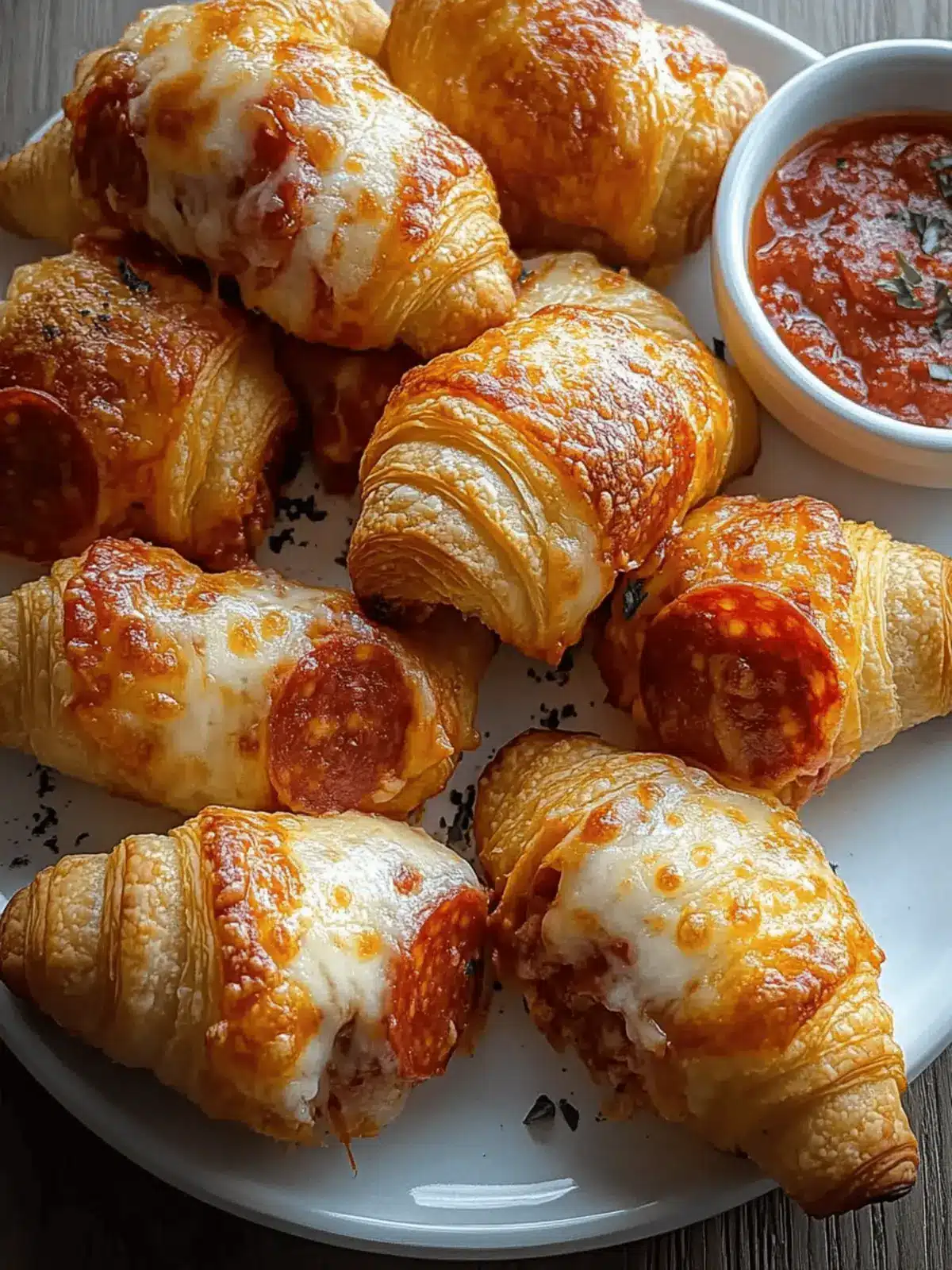 Mozzarella Pepperoni Croissant Rolls