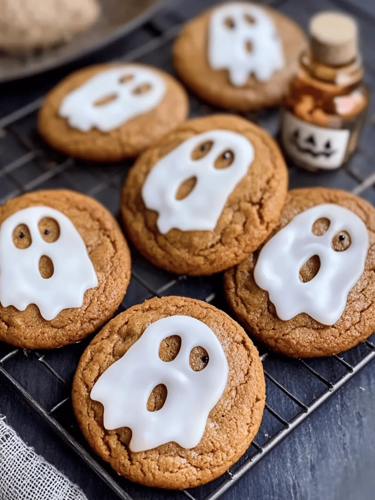 Spooky Ghost Brown Butter Pumpkin Cookies