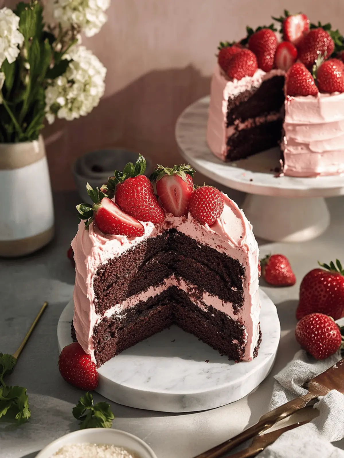 Strawberry Chocolate Cake