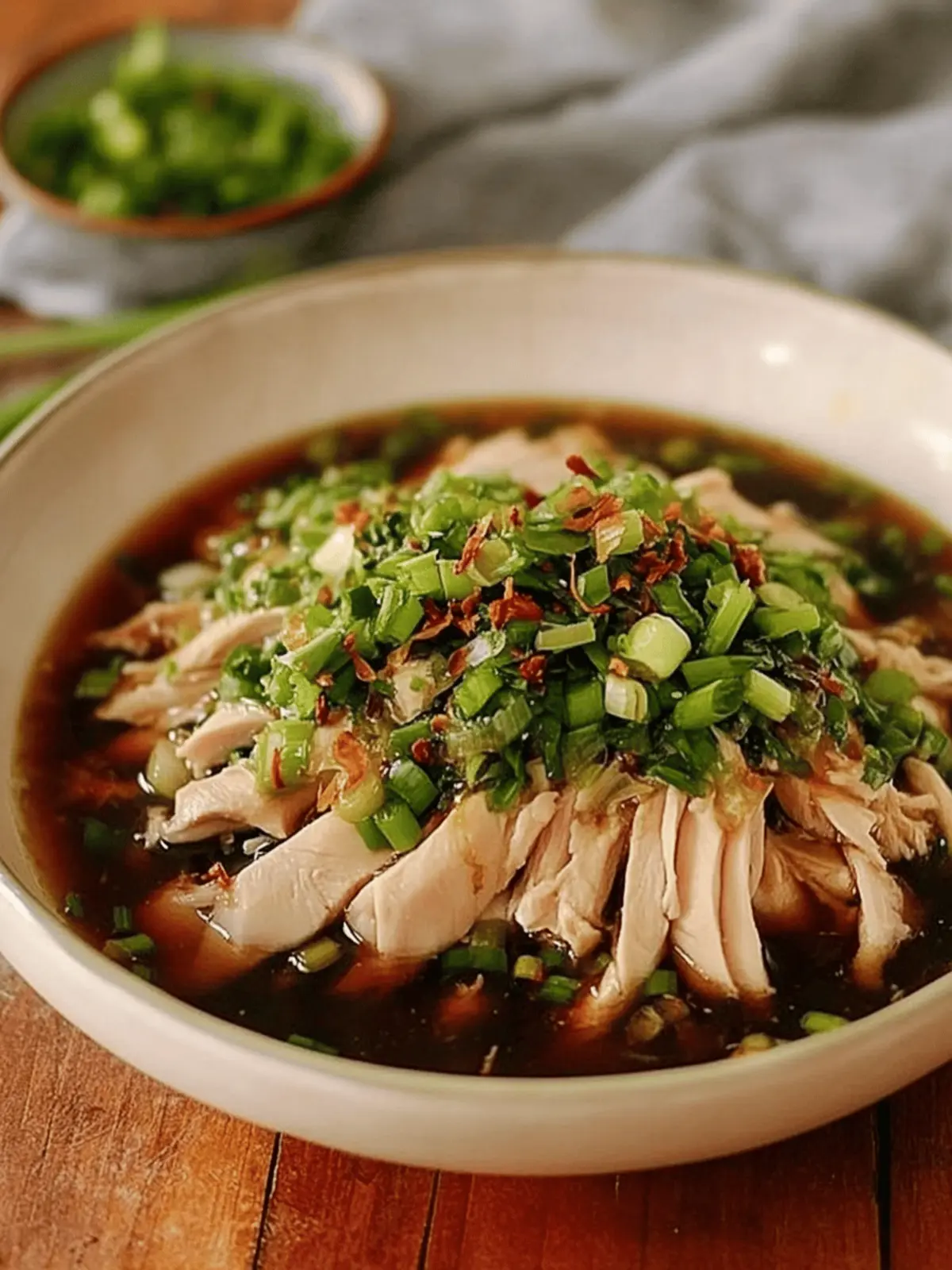 Poached Chicken with Ginger Scallion Sauce