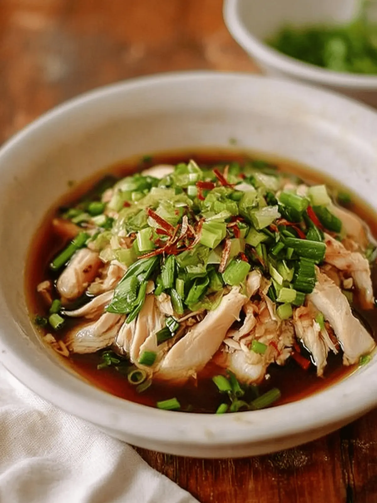 Poached Chicken with Ginger Scallion Sauce