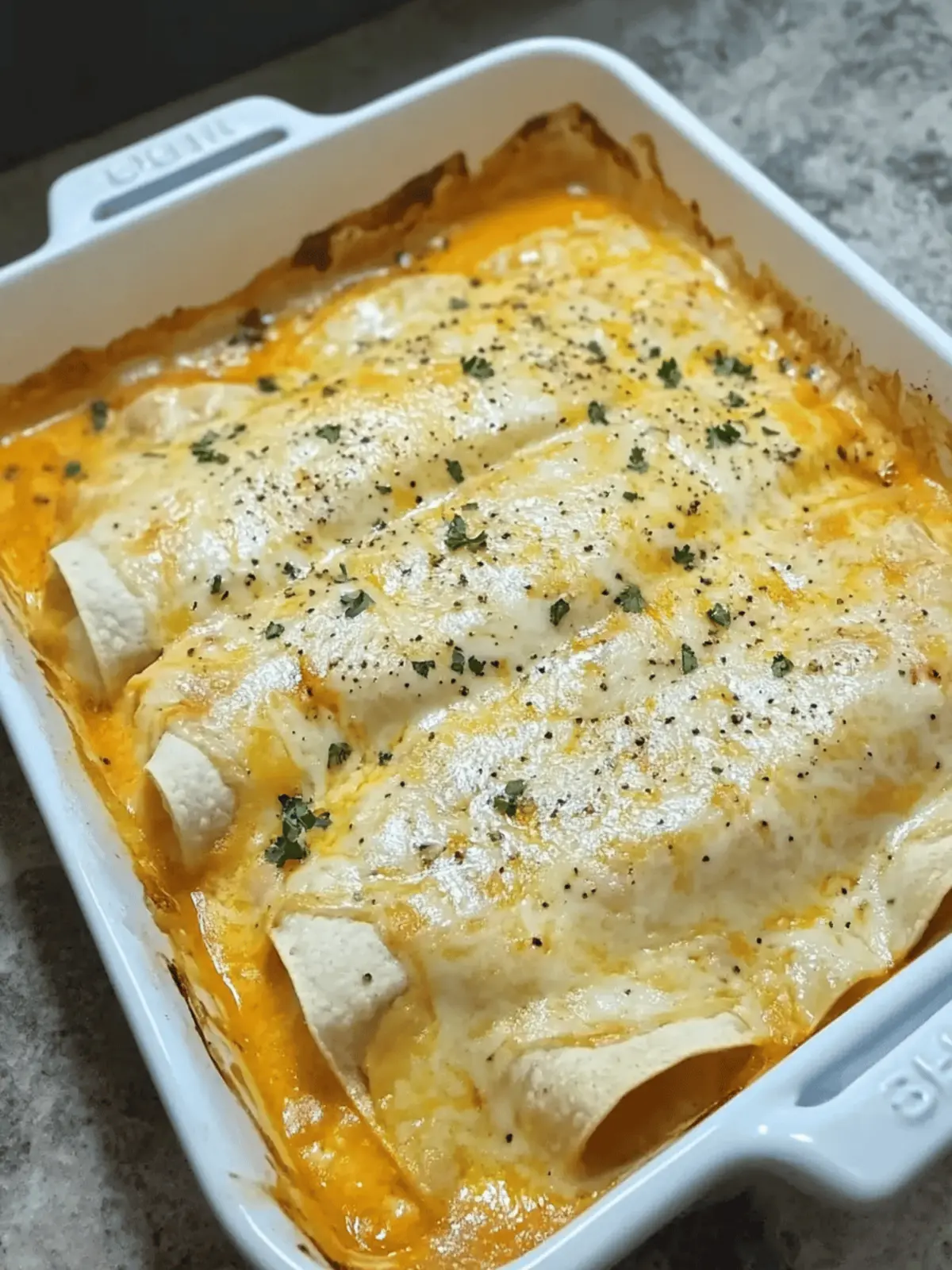 WHITE CHICKEN ENCHILADAS