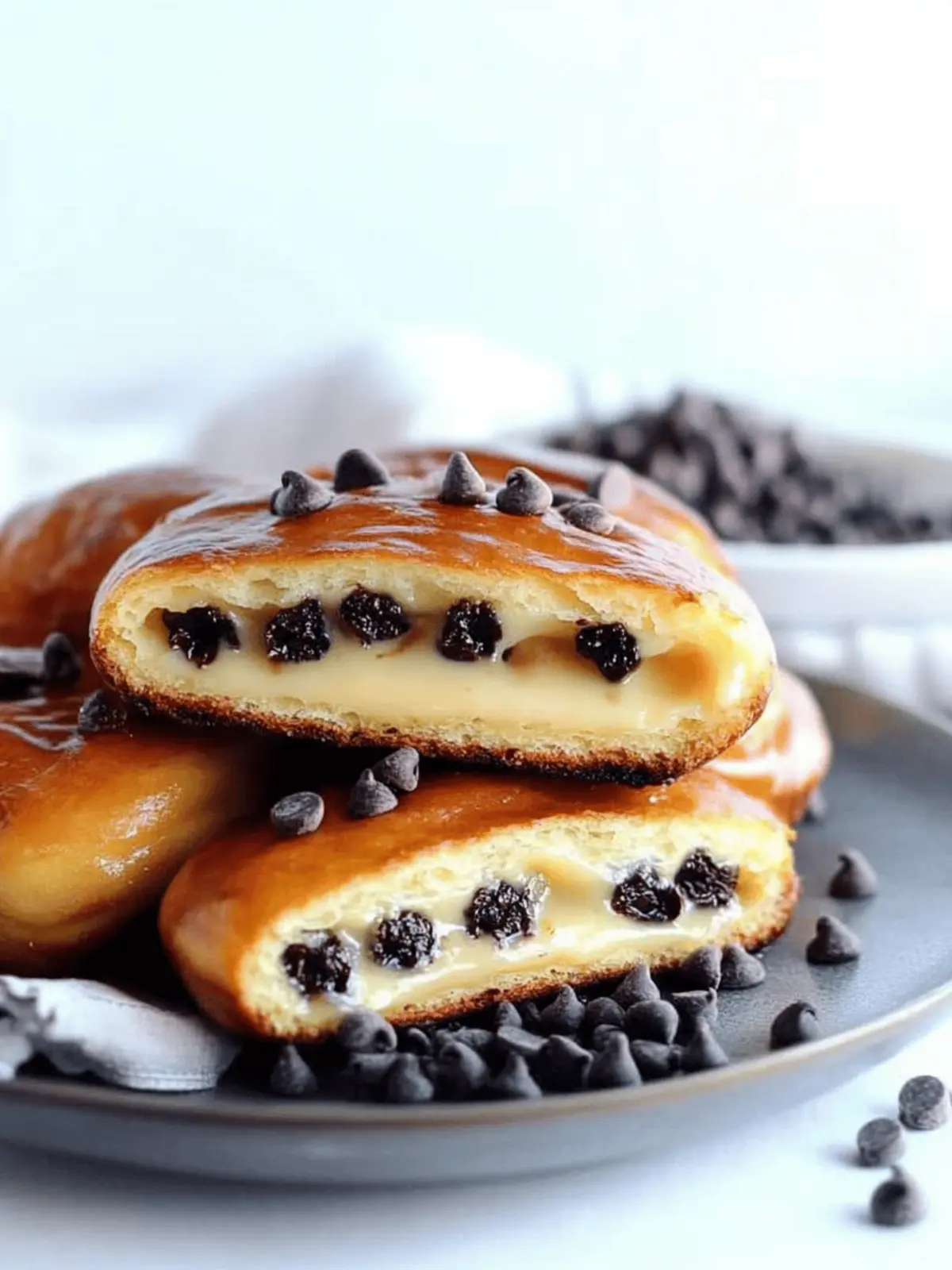 Chocolate Chip Vanilla Custard Brioches