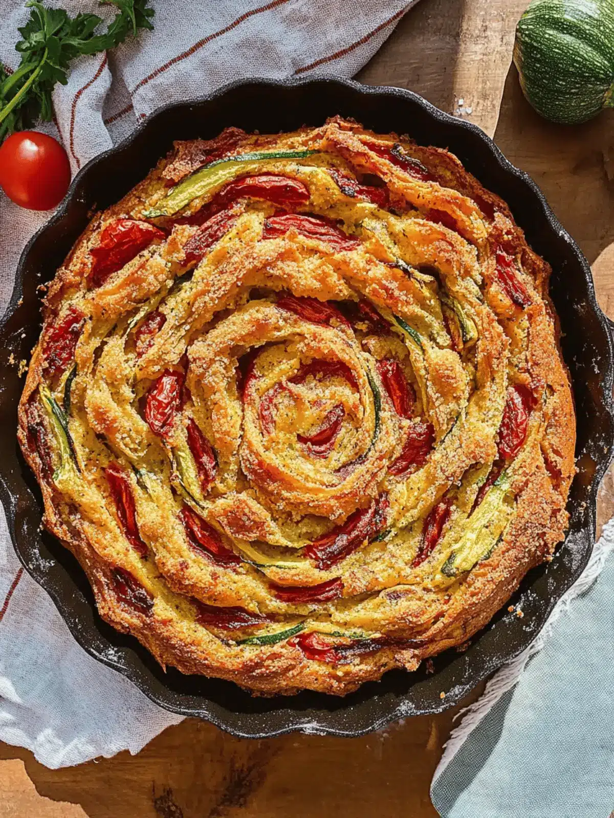 Breakfast Veggie Crinkle Cake