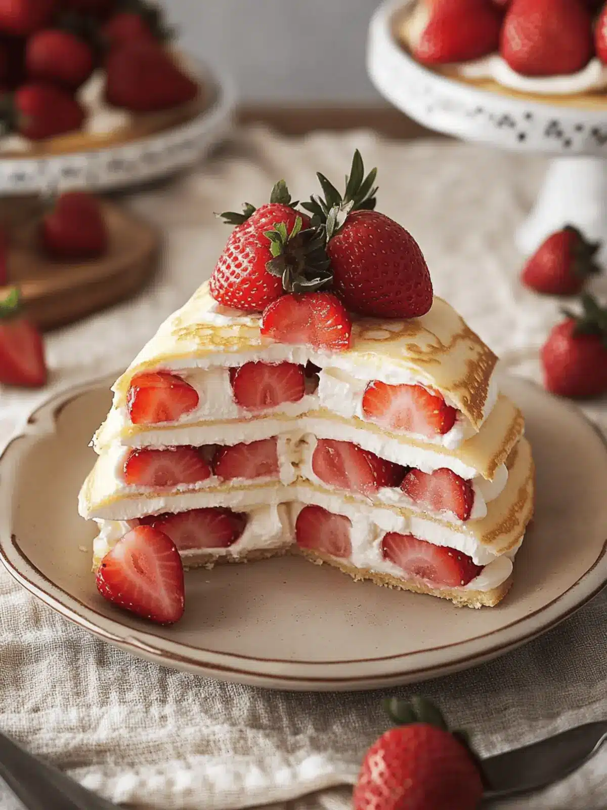 Strawberry Crepe Cake