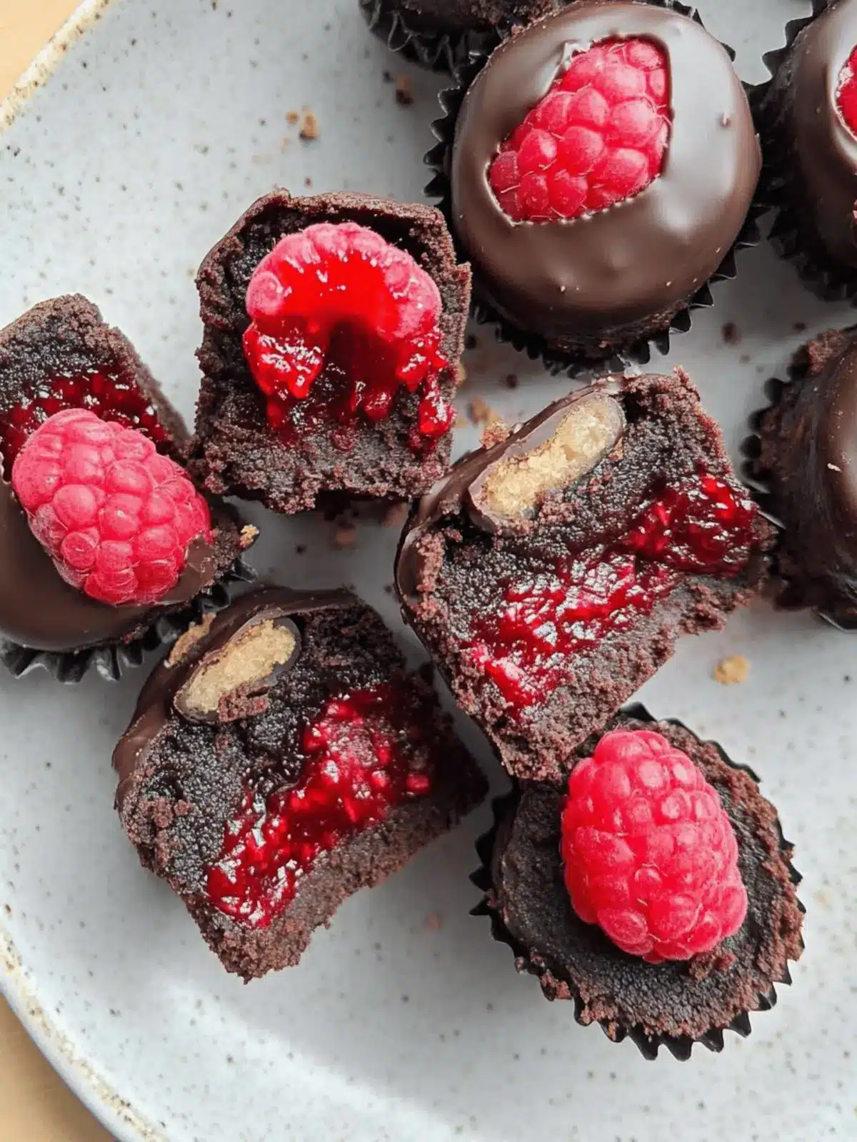 Raspberry Brownie Date Bites