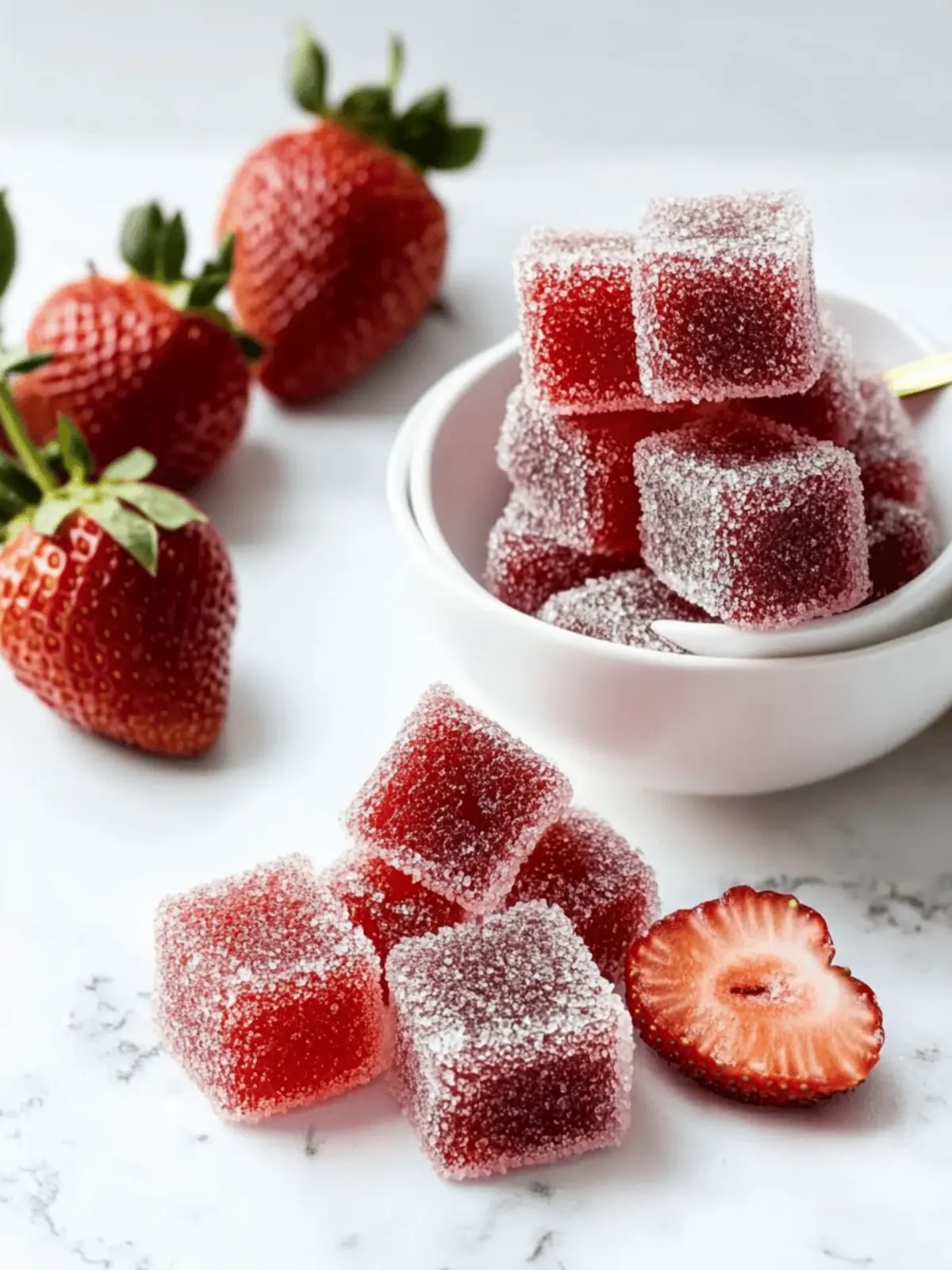 Homemade Sour Strawberry Gummies