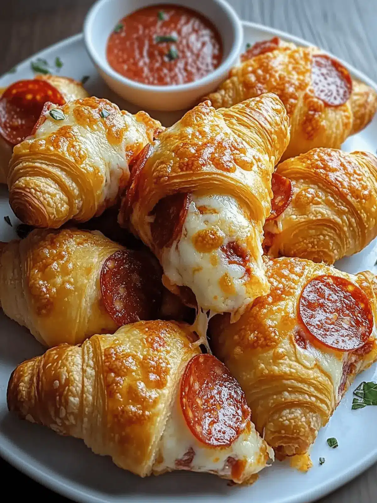 Mozzarella Pepperoni Croissant Rolls