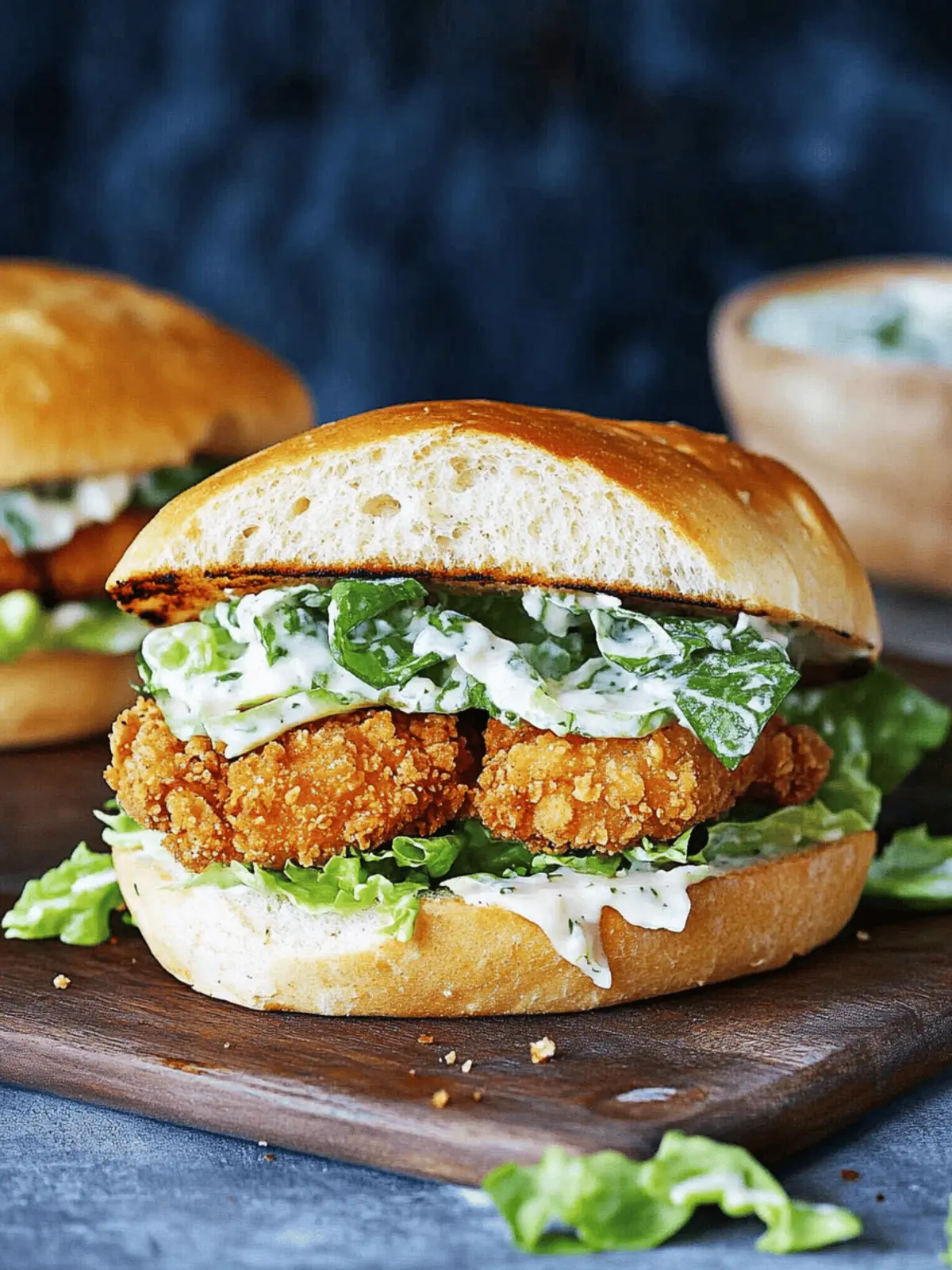 Crispy Chicken Caesar Sandwich