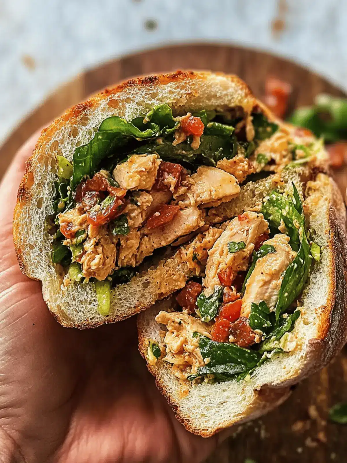 Marry Me Chicken Chopped Salad Sandwich
