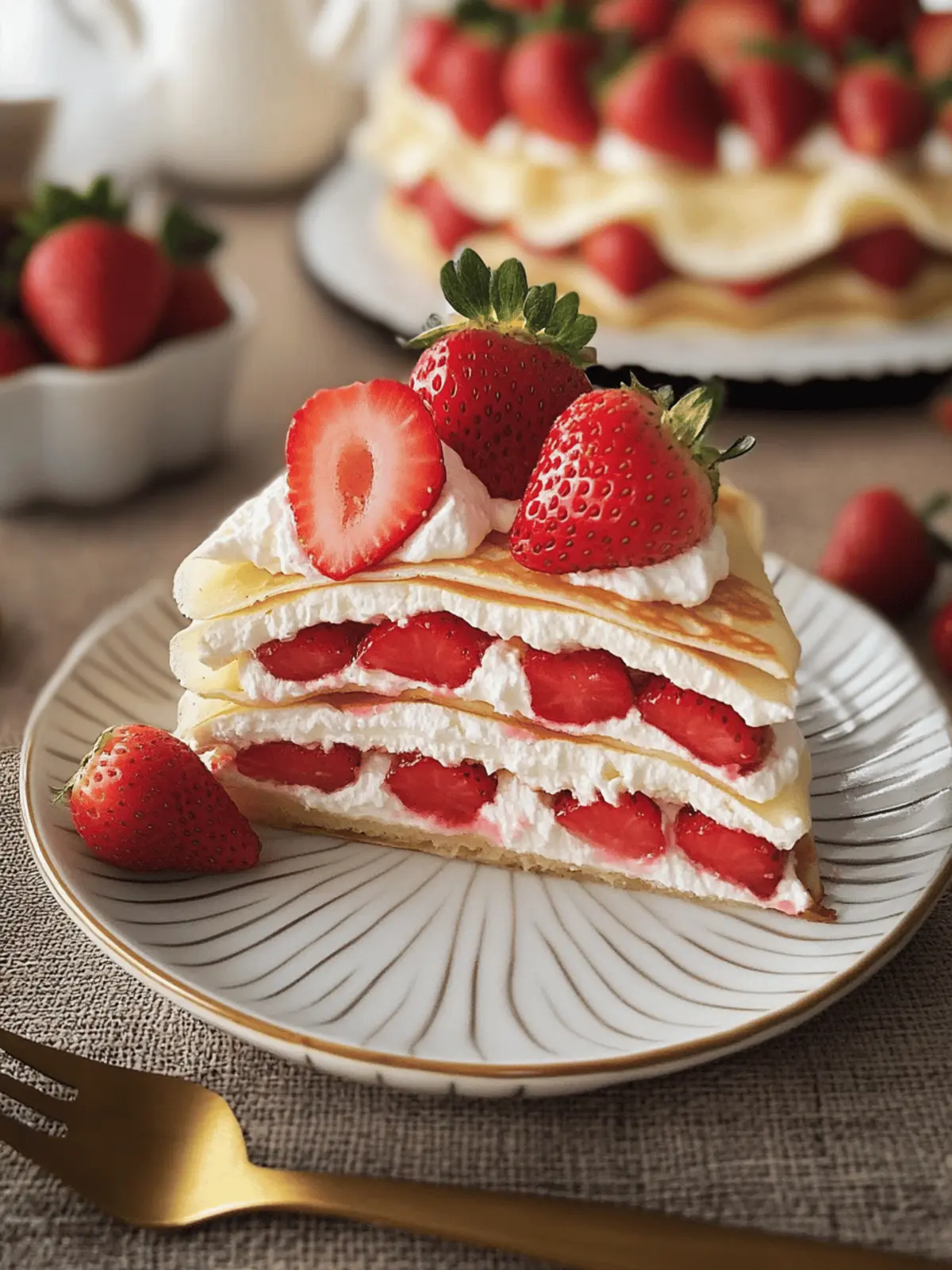 Strawberry Crepe Cake