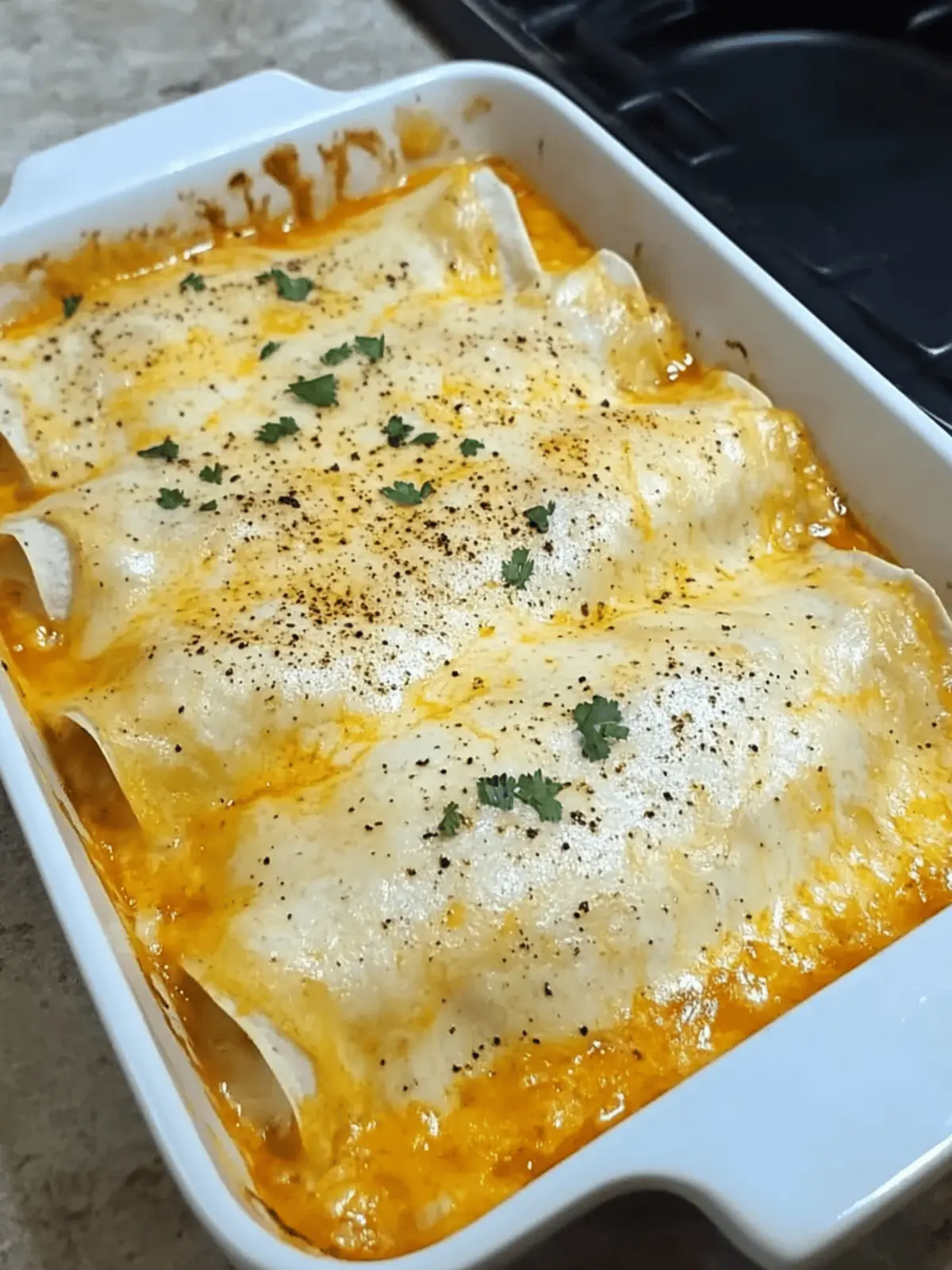 WHITE CHICKEN ENCHILADAS