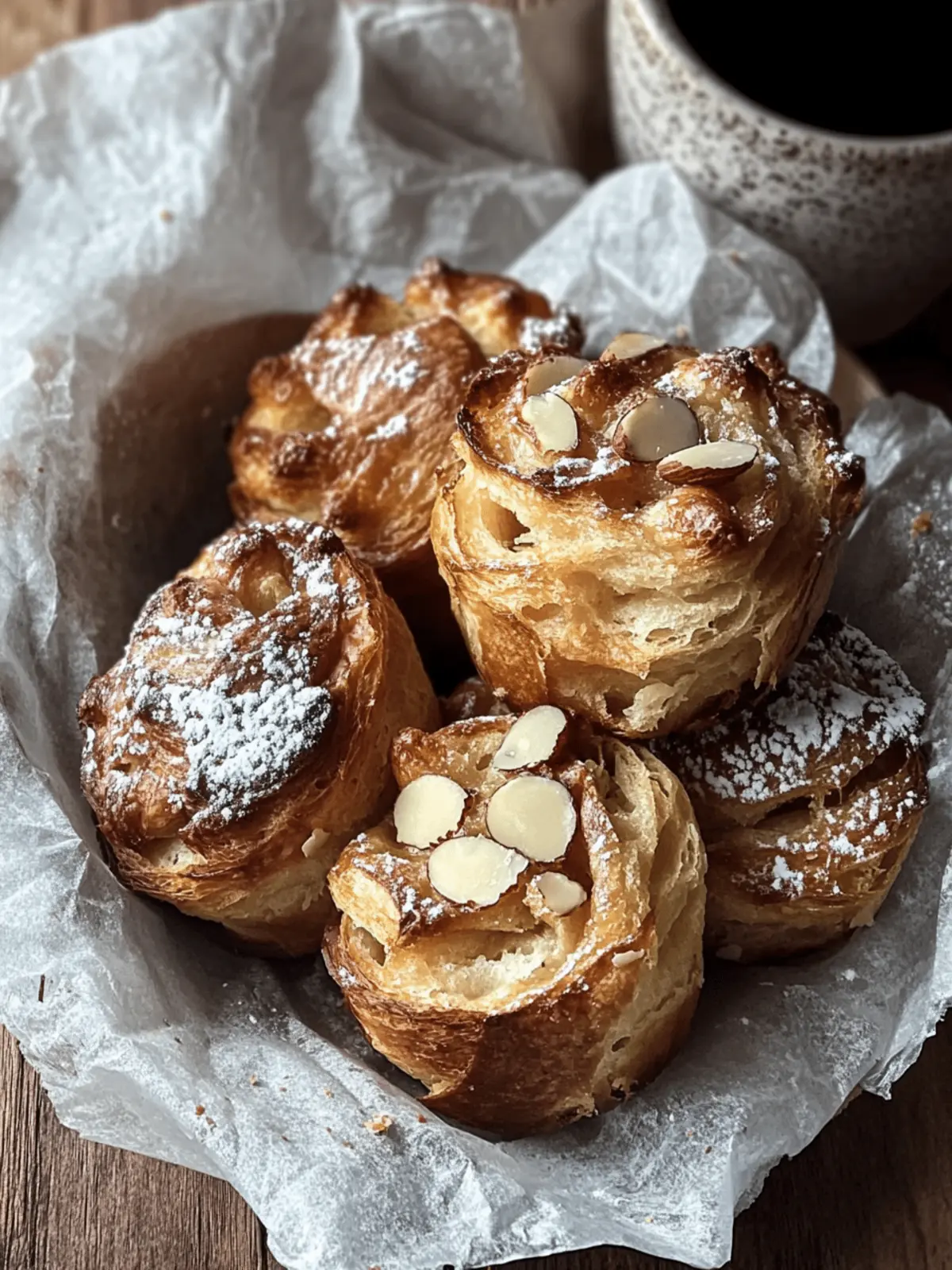 Sourdough Almond Cruffins