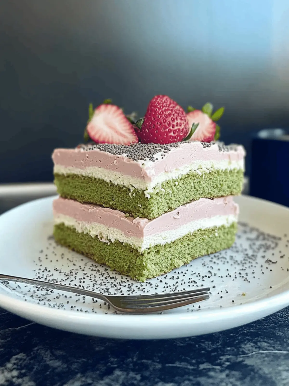 Strawberry Matcha Tiramisu