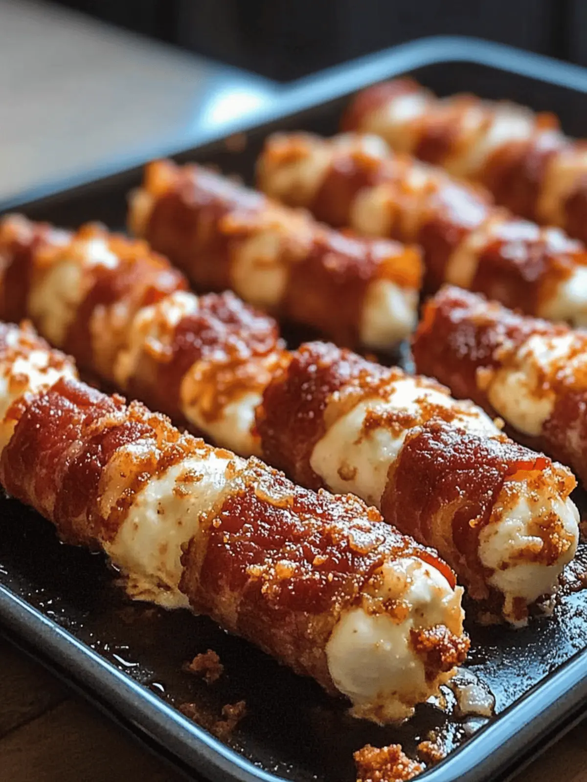 Nashville Hot Bacon Wrapped Mozzarella Sticks