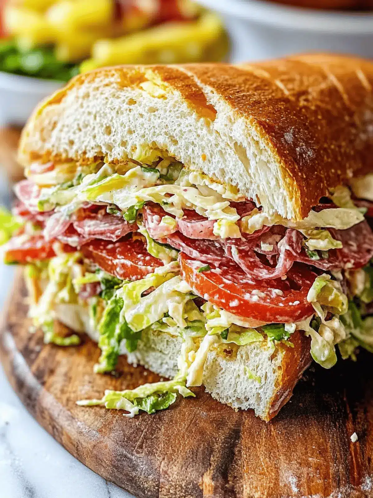 Italian Grinder Salad Sandwich
