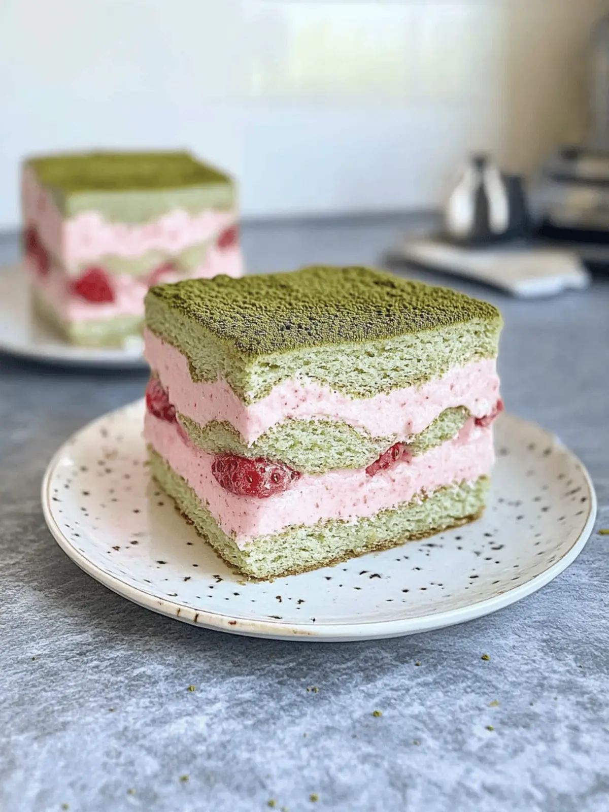 Strawberry Matcha Tiramisu