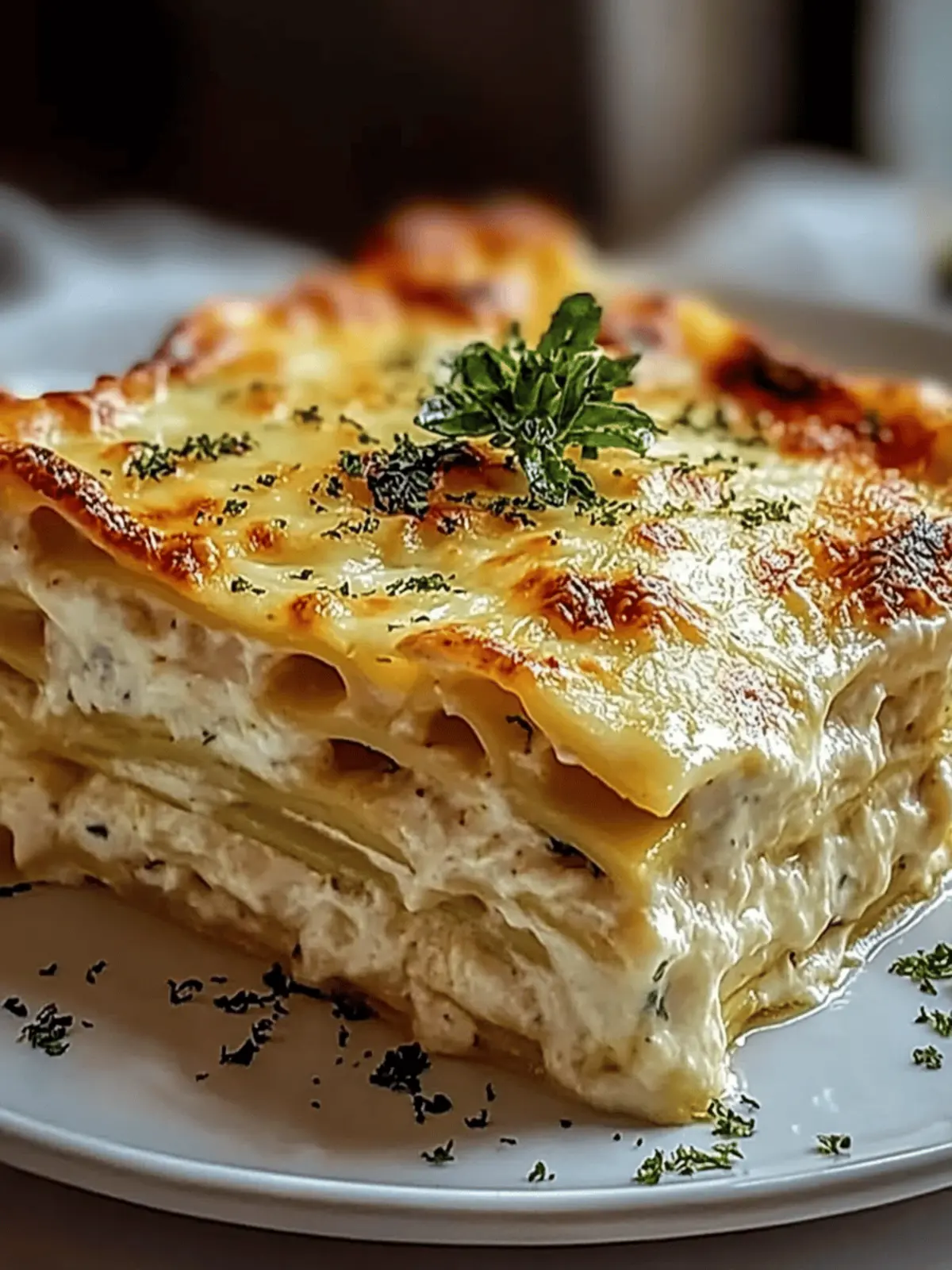 Creamy White Lasagna Delight
