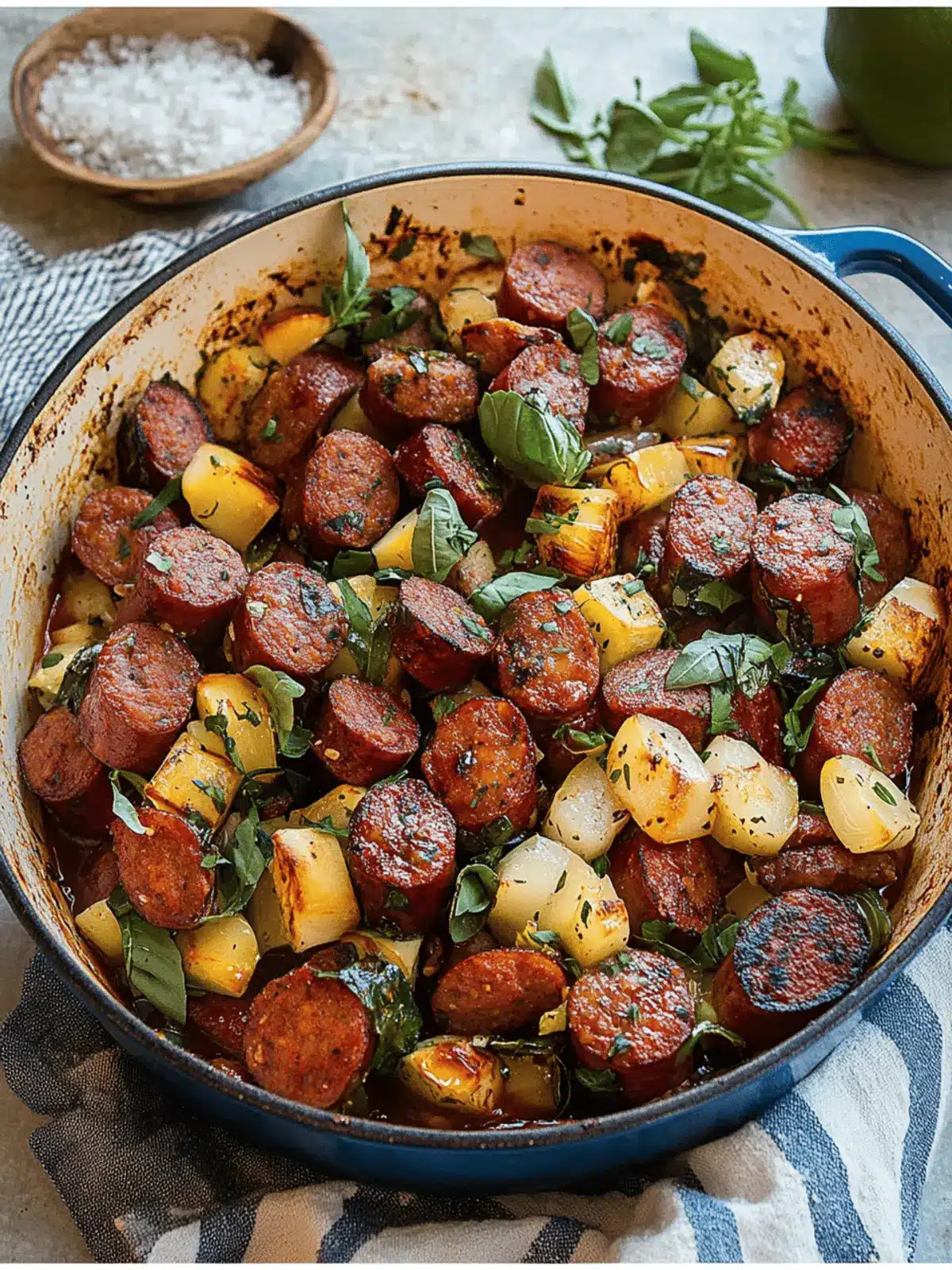 Summer Sausage Skillet with Andouille Sausage