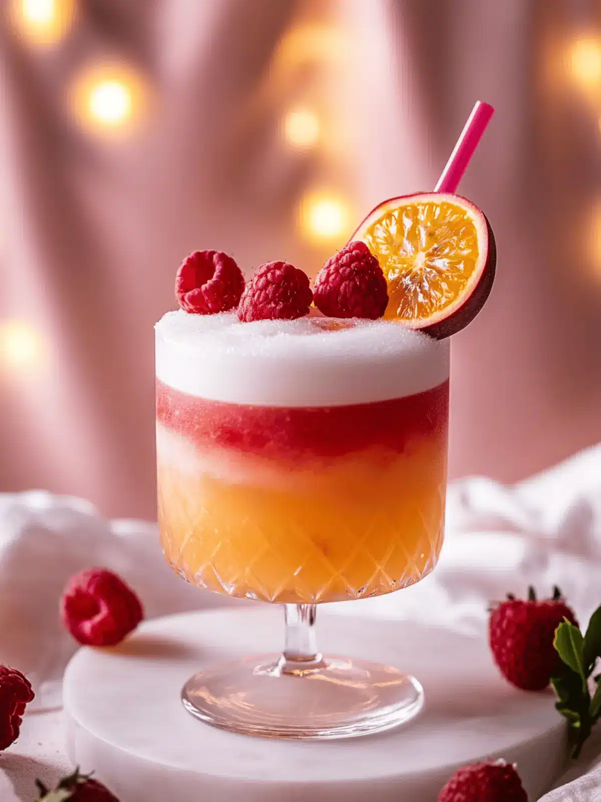 Raspberry Passionfruit Tequila Sour