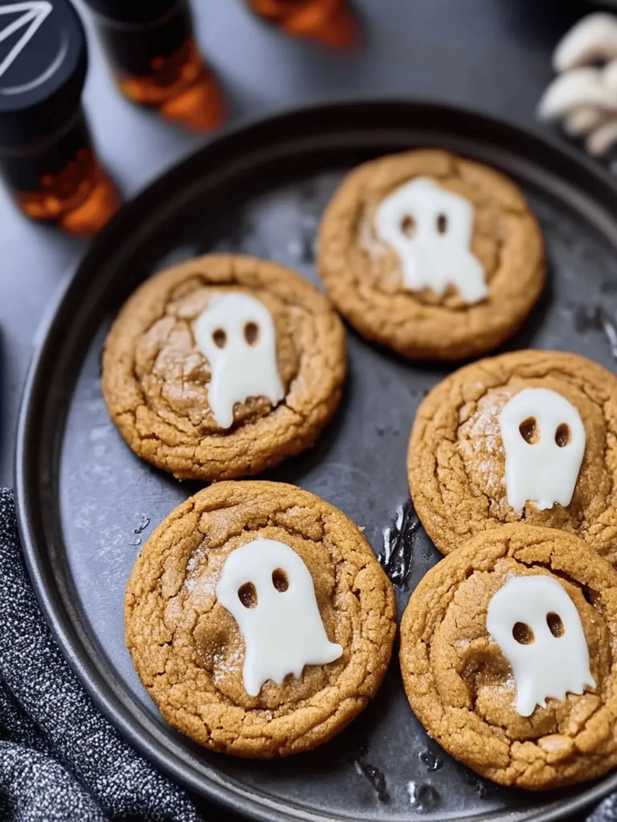 Spooky Ghost Brown Butter Pumpkin Cookies