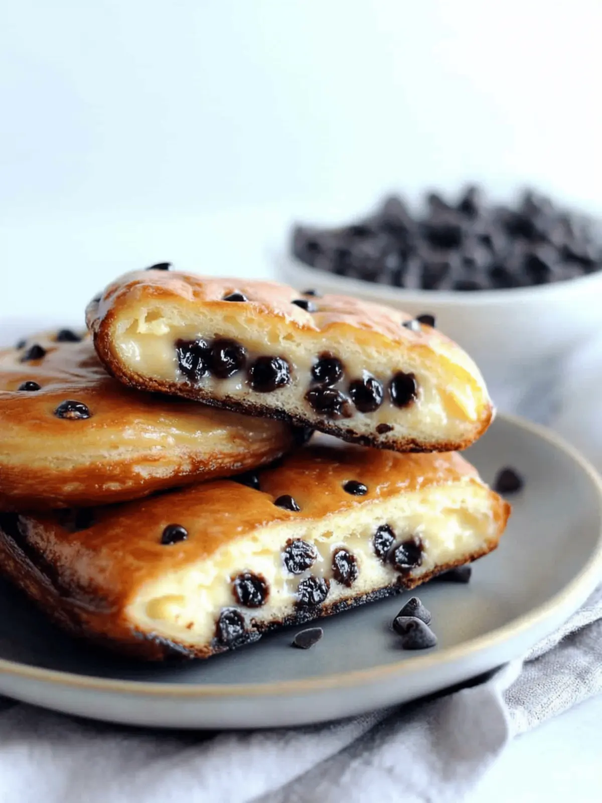 Chocolate Chip Vanilla Custard Brioches