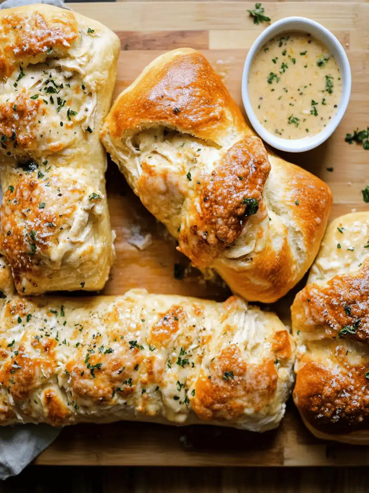 Soft Chicken Alfredo Bread