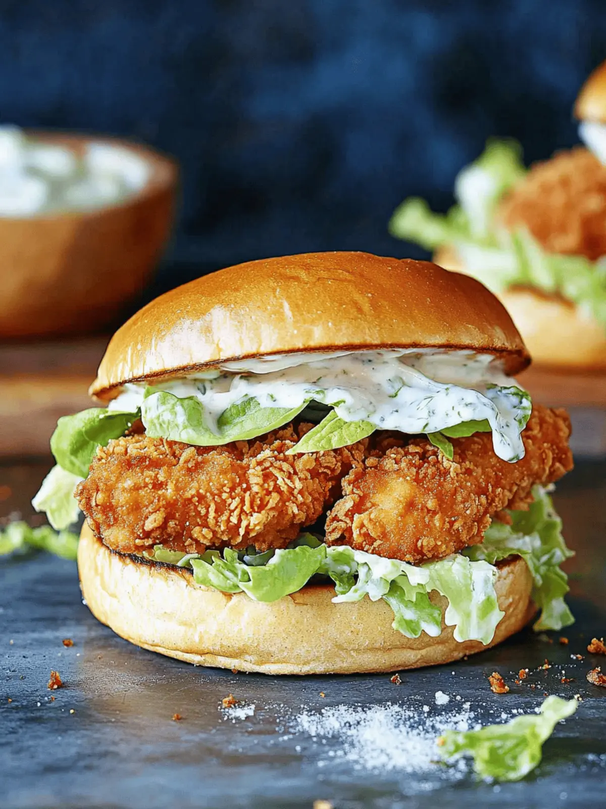 Crispy Chicken Caesar Sandwich